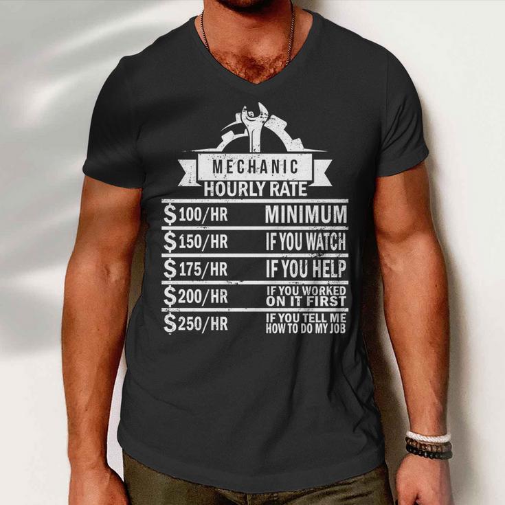 Mechanic Hourly Rate Tshirt Men V-Neck Tshirt