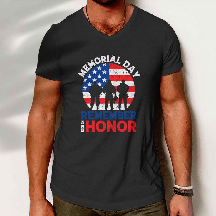 Memorial Day Quote Military Usa Flag 4Th Of July Men V-Neck Tshirt