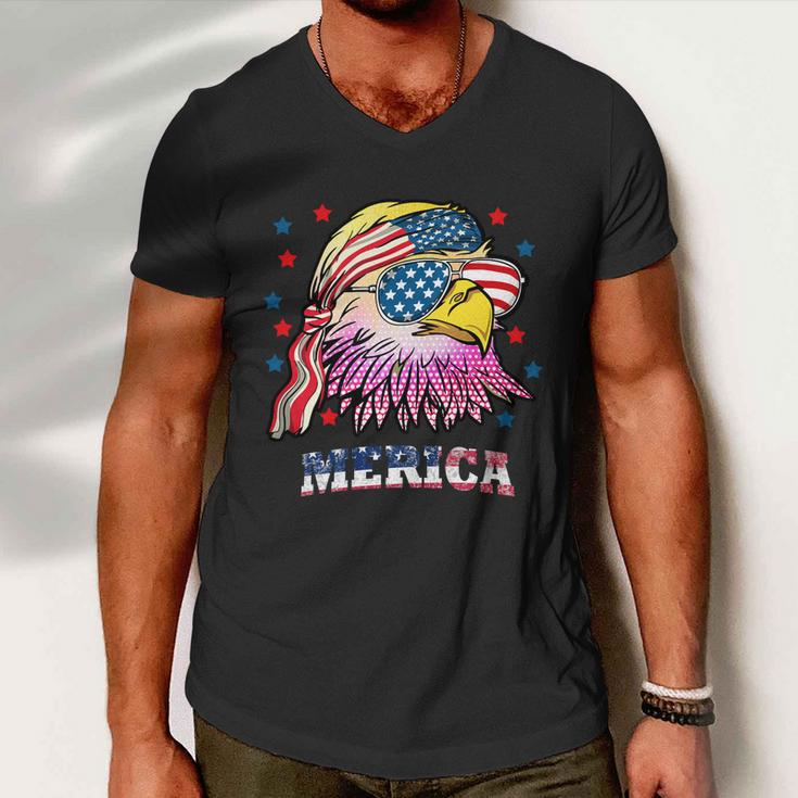 Merica Bald Eagle Mullet American Flag 4Th Of July Gift Men V-Neck Tshirt