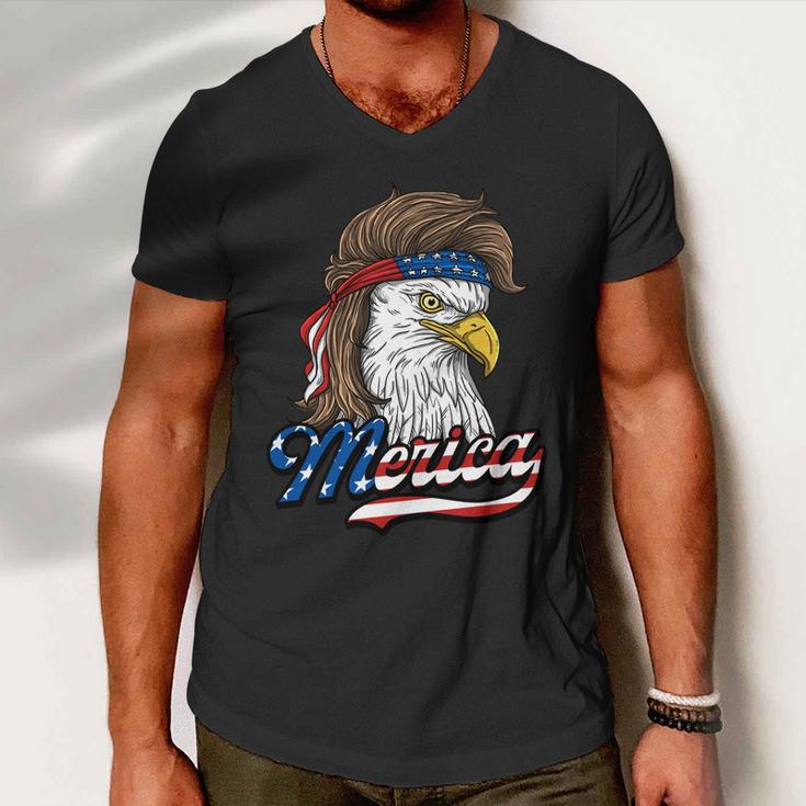 Merica Cute Gift Patriotic Usa Eagle Of Freedom Cute Gift 4Th Of July Gift Men V-Neck Tshirt