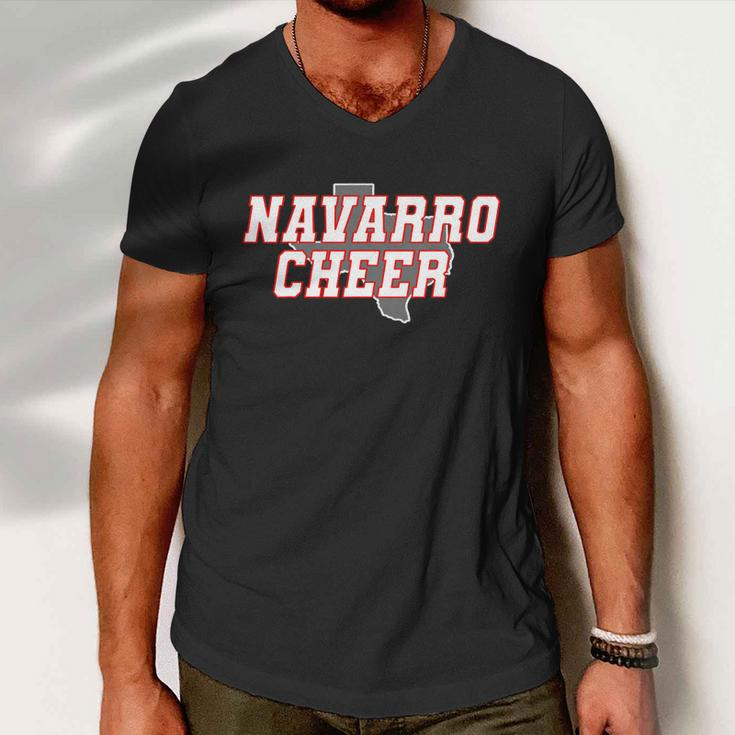 Navarro Cheer Texas Logo Men V-Neck Tshirt