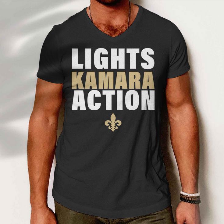 New Orleans Lights Kamara Action Funny Football Tshirt Men V-Neck Tshirt