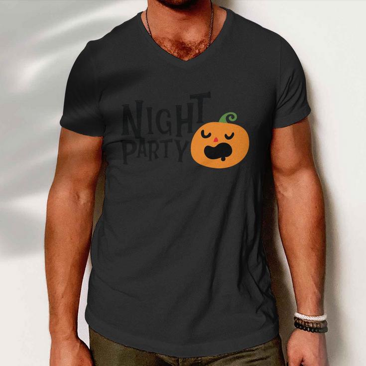 Night Party Pumpkin Halloween Quote V2 Men V-Neck Tshirt