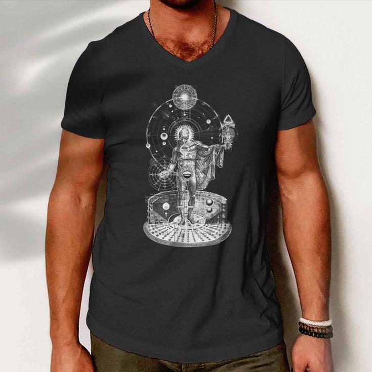 Occult Sacred Geometry Men V-Neck Tshirt