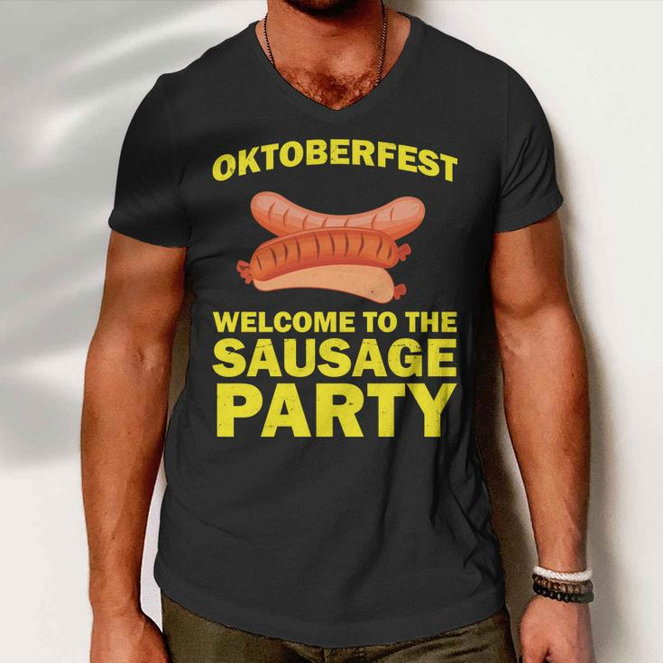 Oktoberfest Welcome To The Sausage Party Men V-Neck Tshirt