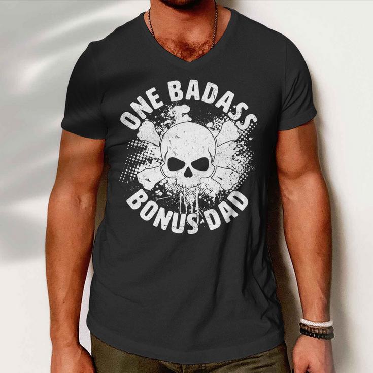 One Badass Bonus Dad Tshirt Men V-Neck Tshirt