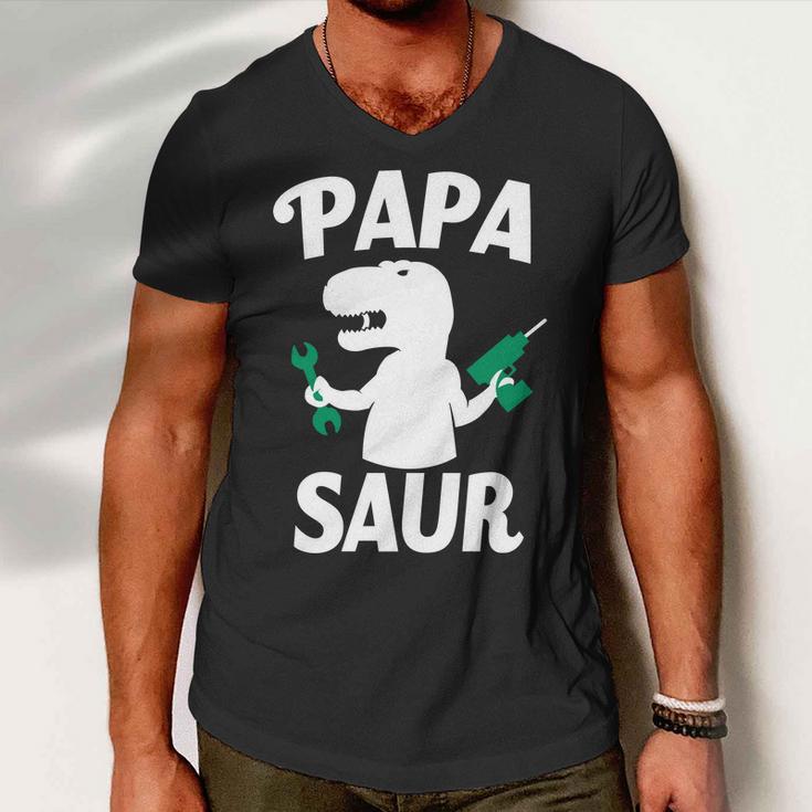 Papa Saur Fix Things Men V-Neck Tshirt