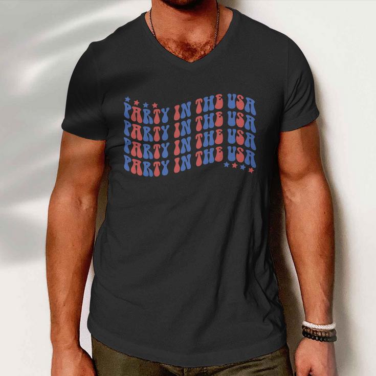 Party In The U S A 4Th Of July Men V-Neck Tshirt