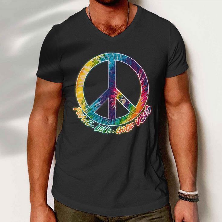 Peace Love Good Vibes Tshirt Men V-Neck Tshirt