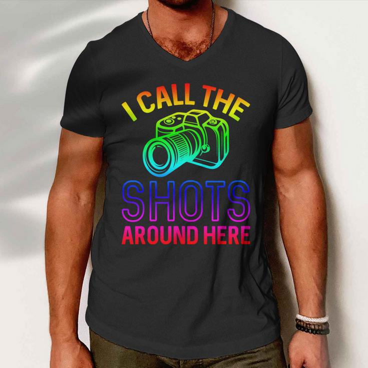 Photographer And Photoghraphy I Call The Shots Around Here Gift Men V-Neck Tshirt