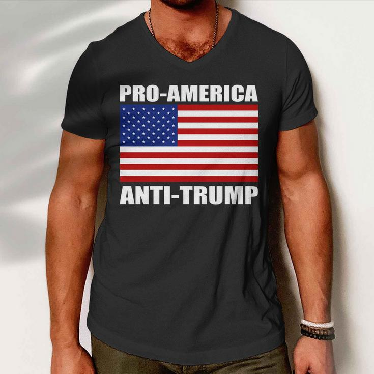 Pro America Anti Trump Tshirt Men V-Neck Tshirt