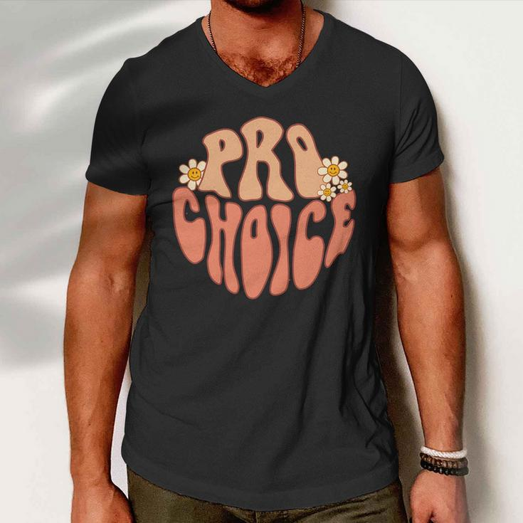 Pro Choice Floral Men V-Neck Tshirt