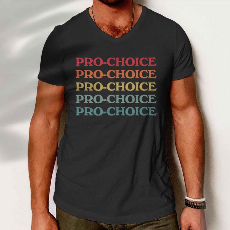 Pro Choice Retro Vintage Men V-Neck Tshirt