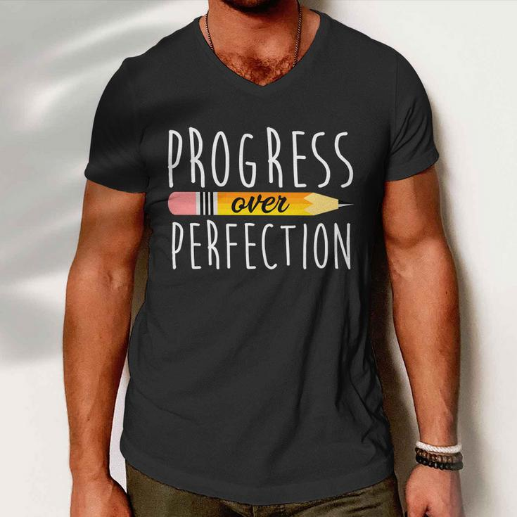 Progress Over Perfection Men V-Neck Tshirt