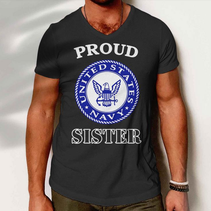 Proud United States Navy Sister Men V-Neck Tshirt