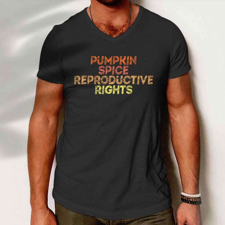 Pumpkin Spice And Reproductive Rights Cool Gift V3 Men V-Neck Tshirt