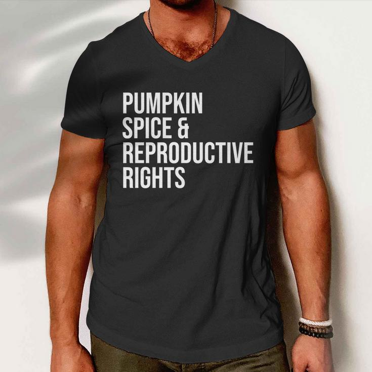 Pumpkin Spice And Reproductive Rights Gift V2 Men V-Neck Tshirt