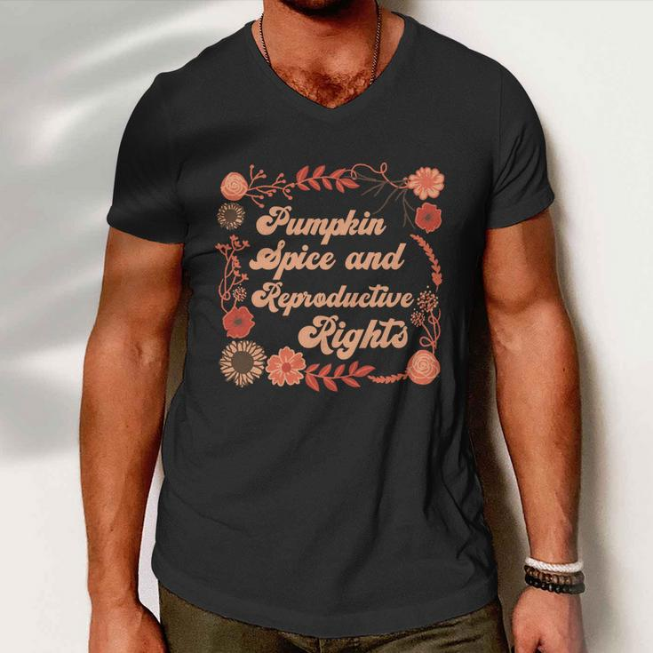 Pumpkin Spice Reproductive Rights Fall Feminist Pro Choice Gift Men V-Neck Tshirt