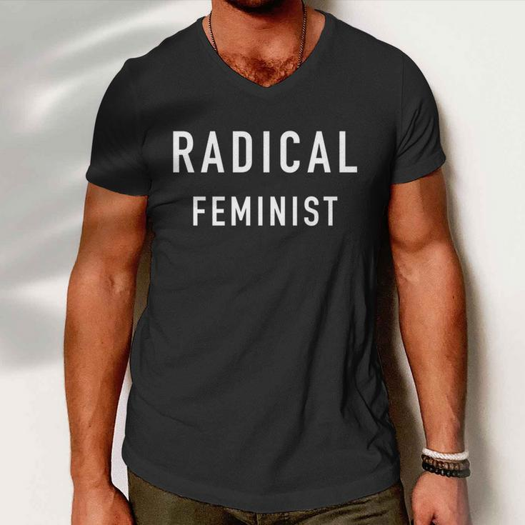 Radical Feminist Fun David Gift Men V-Neck Tshirt