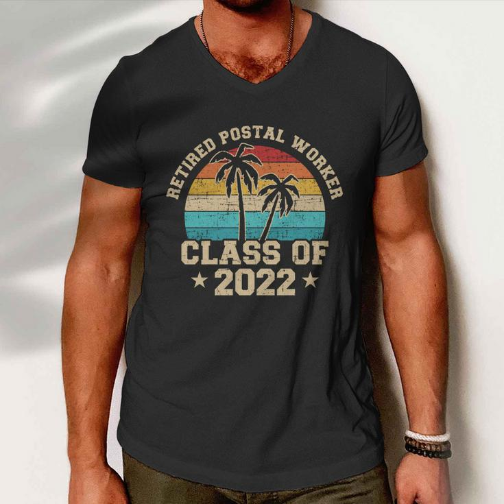 Retired Postal Worker Class Of 2022 Retirement Gift Men V-Neck Tshirt