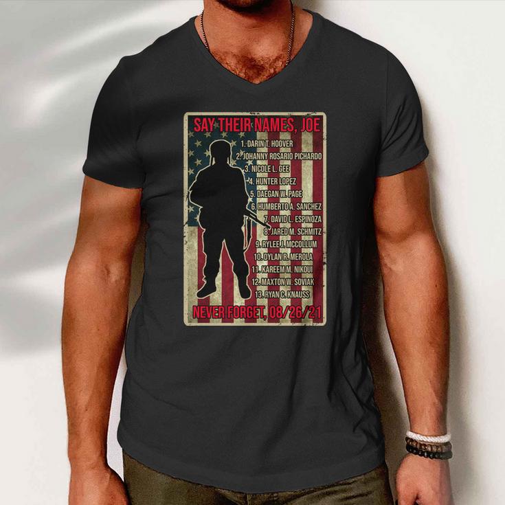 Say Their Names Joe Of 13 Fallen Soldiers Tribute Tshirt Men V-Neck Tshirt