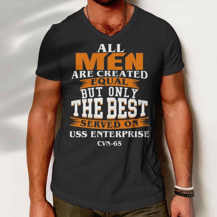 Served On Uss Enterprise Cvn Men V-Neck Tshirt