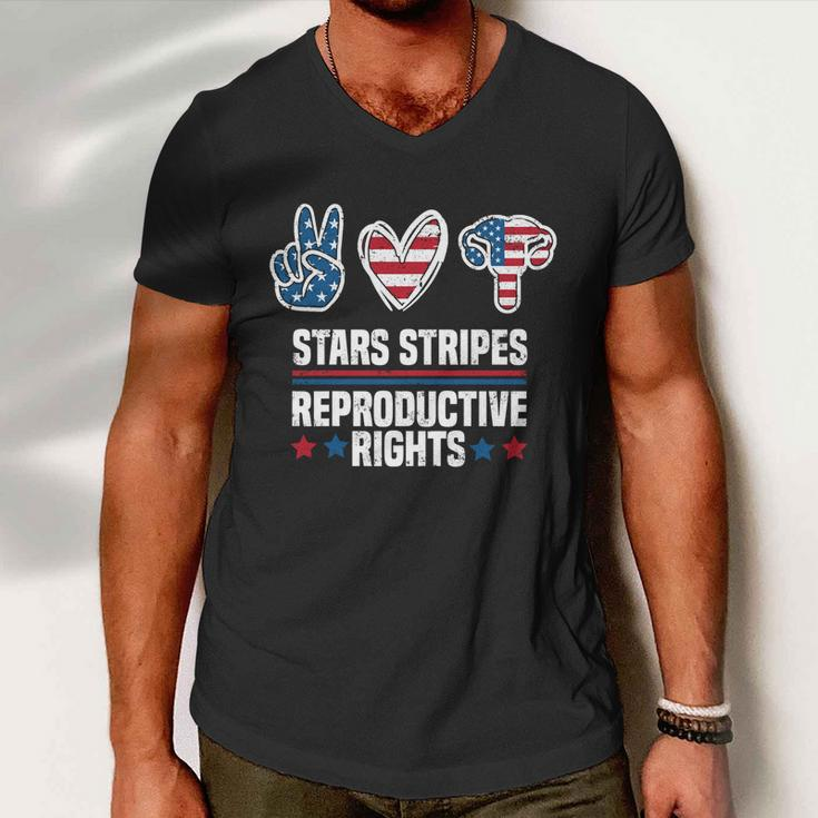 Stars Stripes And Reproductive Rights 4Th Of July Equal Rights Gift Men V-Neck Tshirt