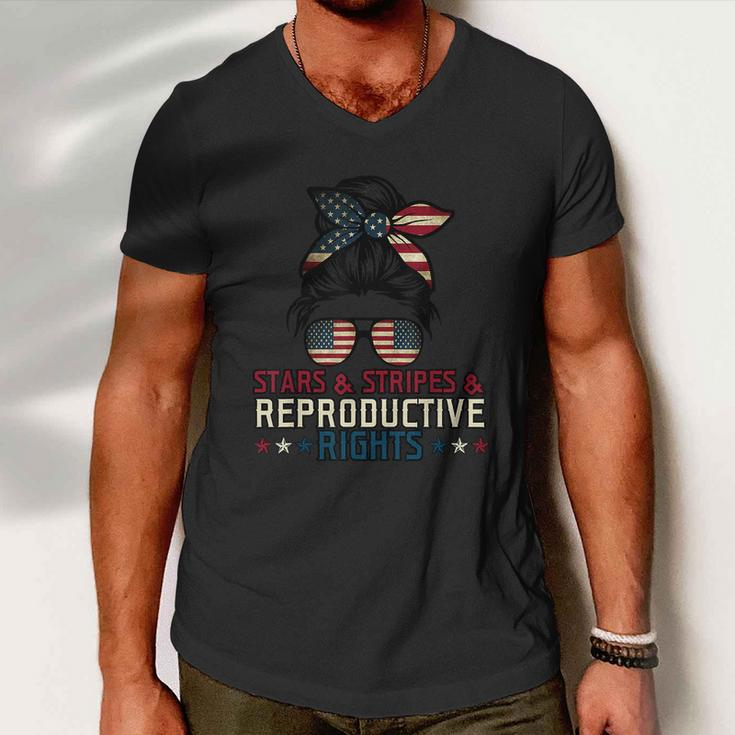 Stars Stripes Reproductive Rights American Flag V5 Men V-Neck Tshirt