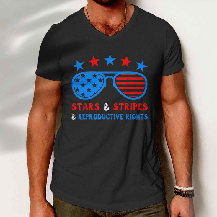 Stars Stripes Reproductive Rights Patriotic 4Th Of July V3 Men V-Neck Tshirt