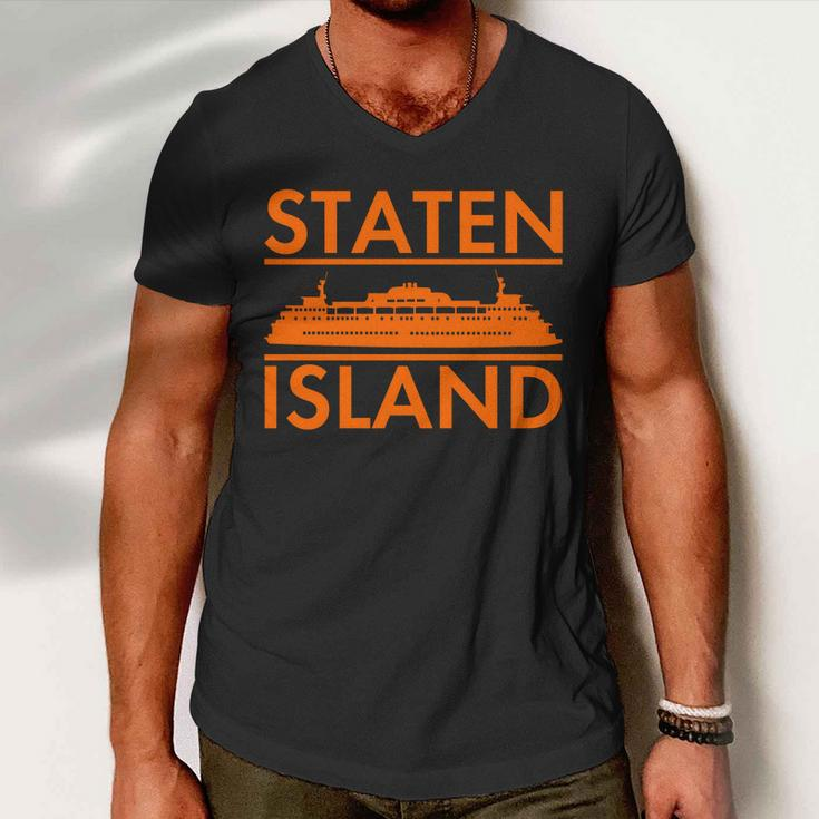 Staten Island Ferry New York Tshirt Men V-Neck Tshirt