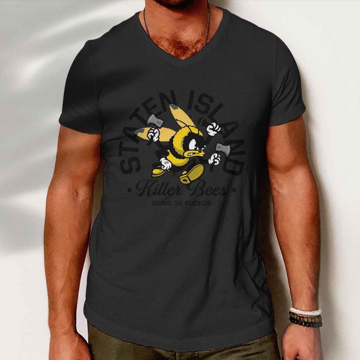 Staten Island Killer Bees Men V-Neck Tshirt