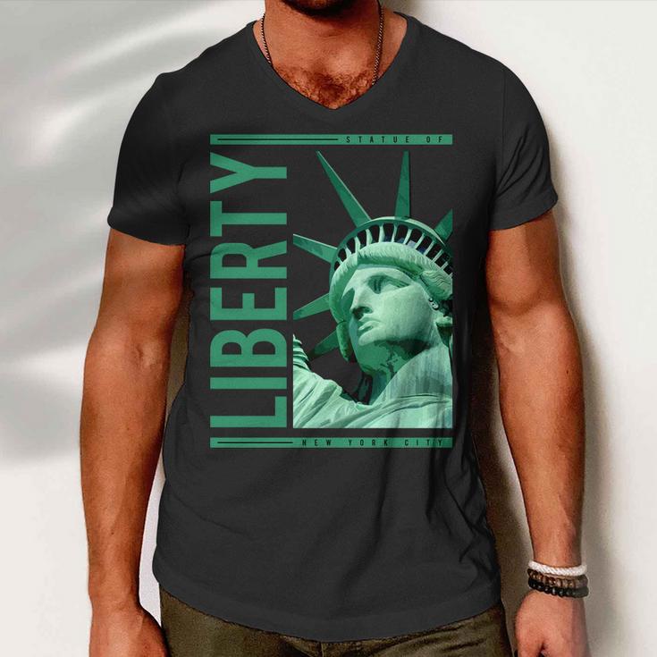 Statue Of Liberty Men V-Neck Tshirt