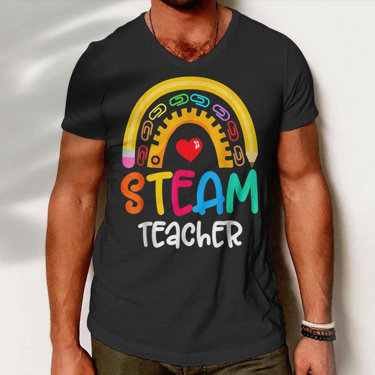 Steam Teacher Squad Team Crew Back To School Stem Special Men V-Neck Tshirt