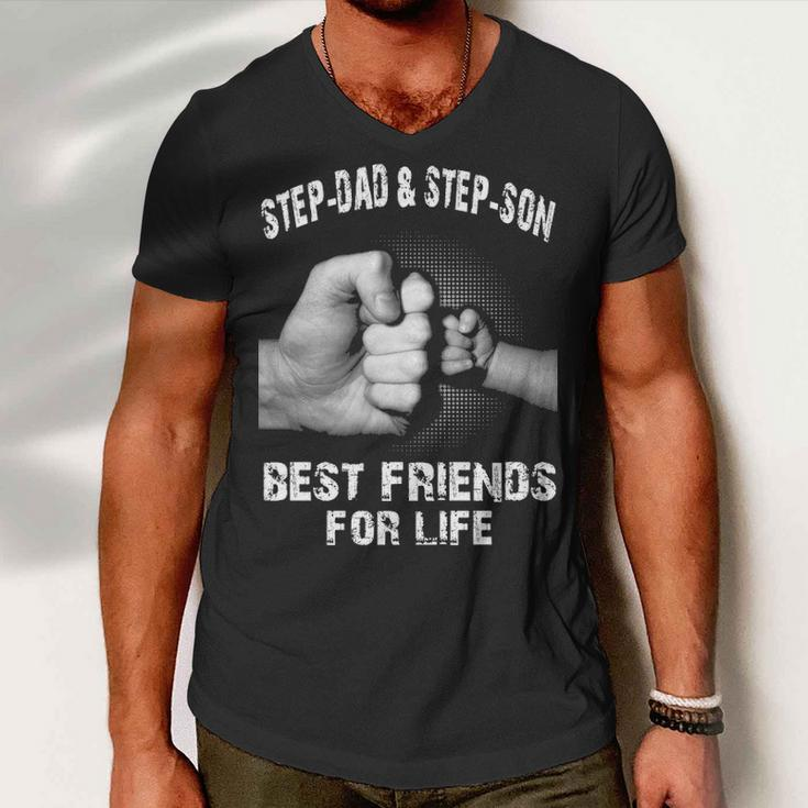 Step-Dad & Step-Son - Best Friends Men V-Neck Tshirt