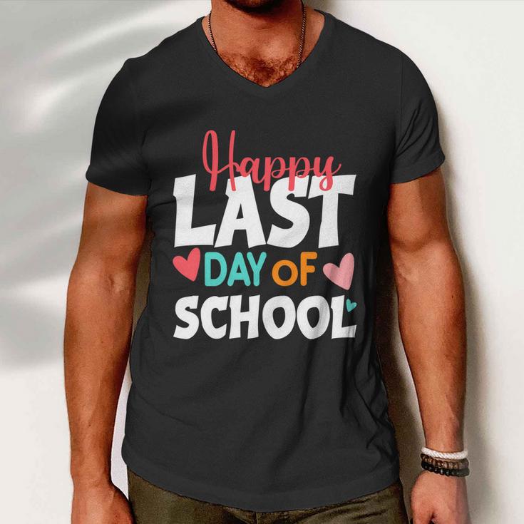 Teachers Kids Graduation Students Happy Last Day Of School Great Gift Men V-Neck Tshirt