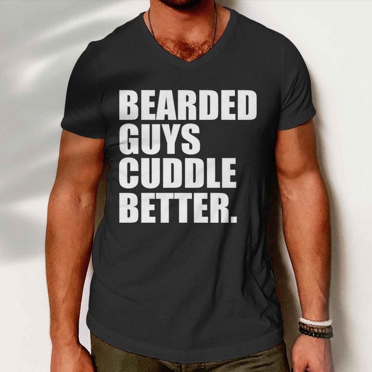 The Bearded Guys Cuddle Better Funny Beard Tshirt Men V-Neck Tshirt