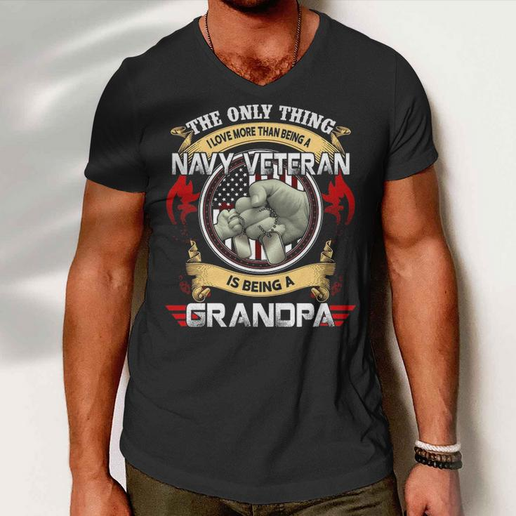 The Only Thing I Love More Than Being A Navy Veteran Men V-Neck Tshirt