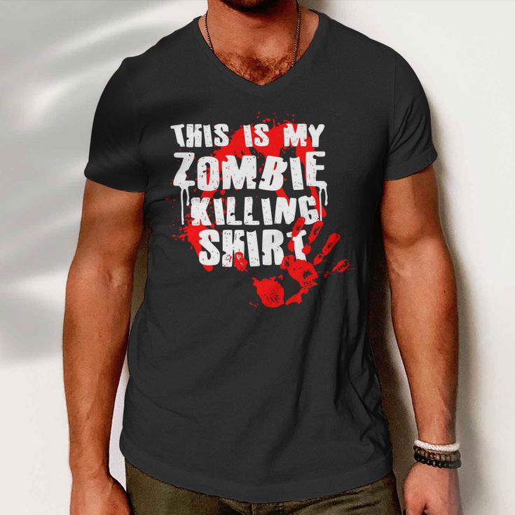 This Is My Zombie Killing Shirt Tshirt Men V-Neck Tshirt