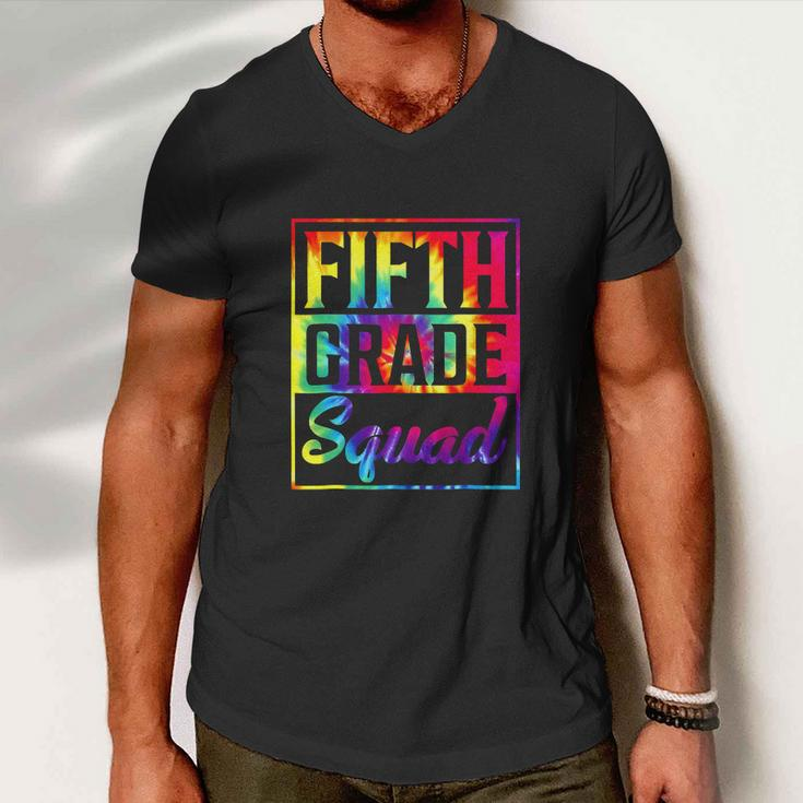 Tie Dye Fifth Grade Squad First Day Back To School Men V-Neck Tshirt