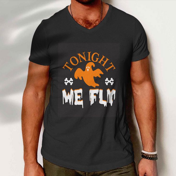 Tonight Me Fly Halloween Quote Men V-Neck Tshirt