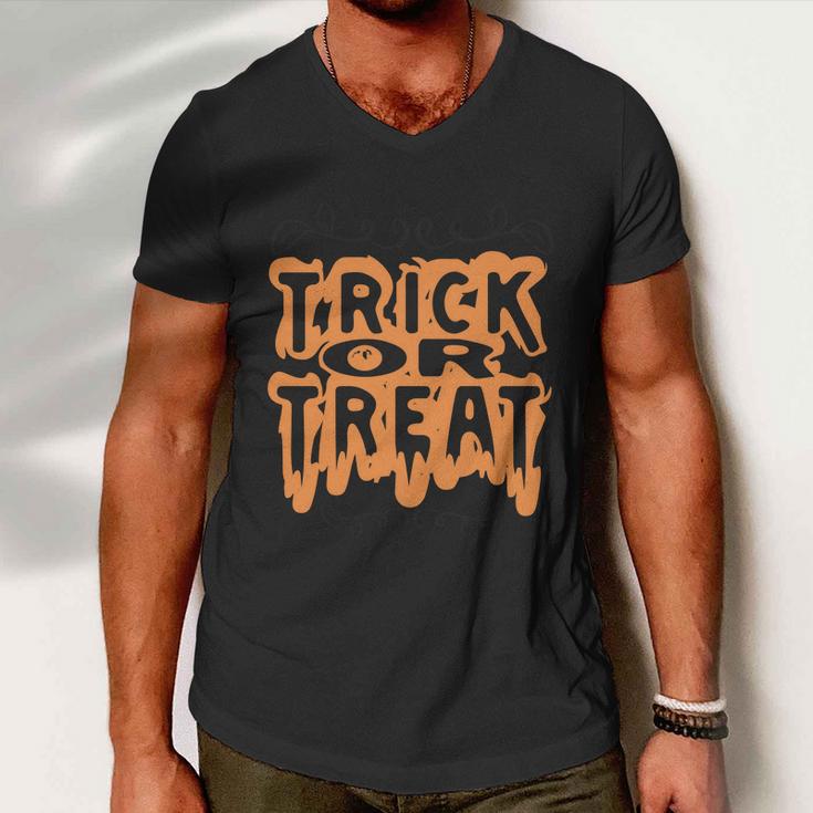 Trick Or Treat Halloween Quote Men V-Neck Tshirt