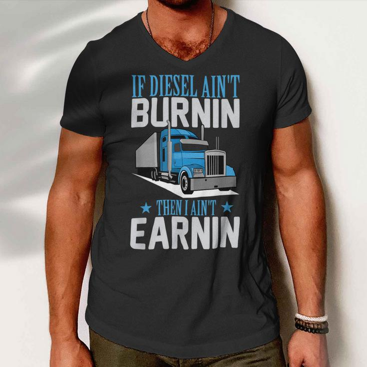 Trucker Truck Driver Funny S Trucker Semitrailer Truck Men V-Neck Tshirt