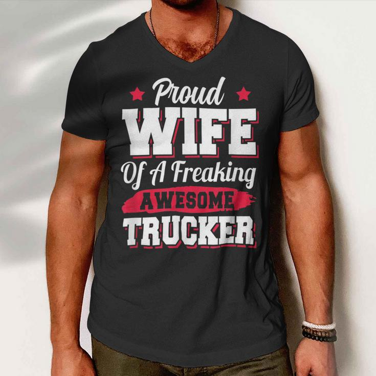 Trucker Trucking Truck Driver Trucker Wife Men V-Neck Tshirt