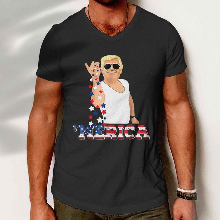 Trump Bae Funny 4Th Of July Trump Salt Freedom Men V-Neck Tshirt