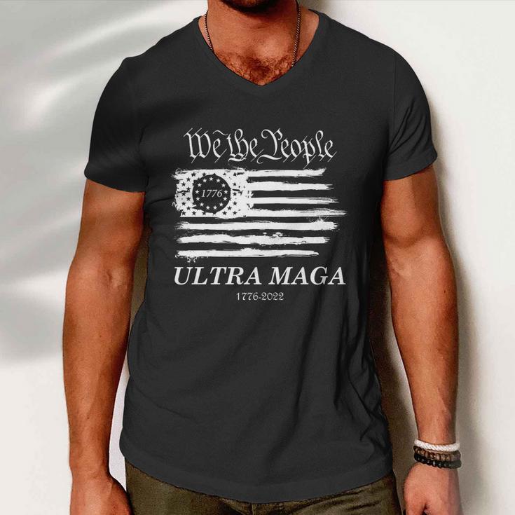 Ultra Maga We The People Proud Betsy Ross Flag 1776 Men V-Neck Tshirt