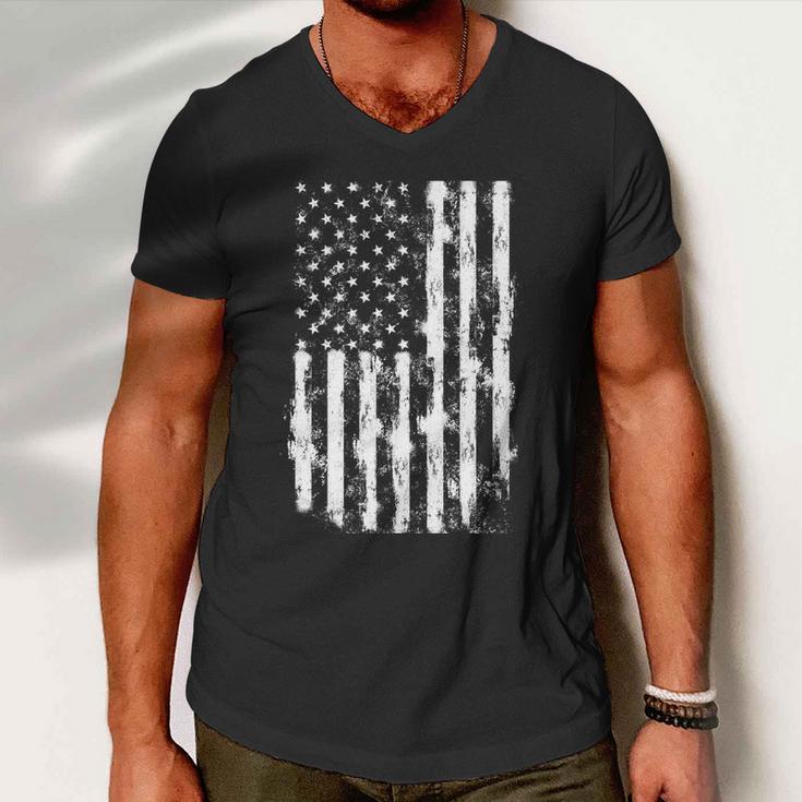 Usa Flag Patriotic 4Th Of July Tattered American Flag Gift Men V-Neck Tshirt