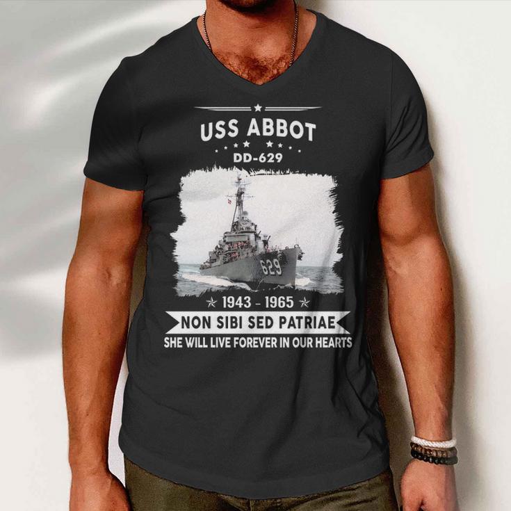 Uss Abbot Dd Men V-Neck Tshirt