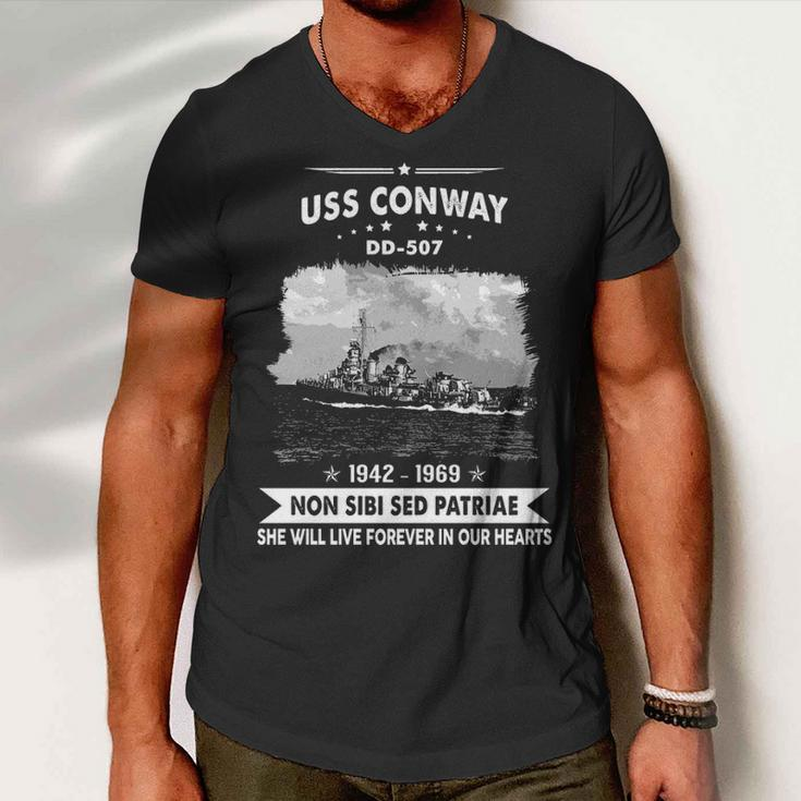 Uss Conway Dd Men V-Neck Tshirt