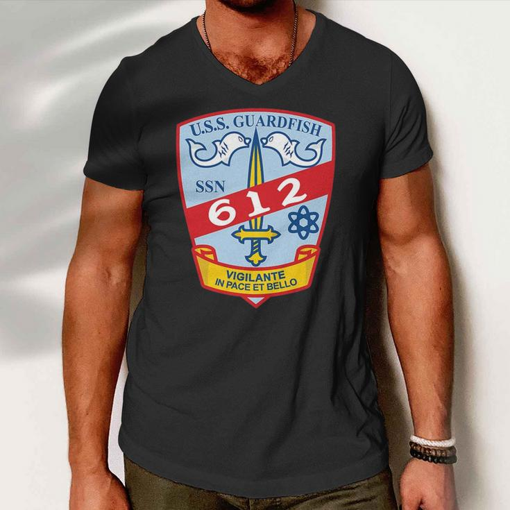 Uss Guardfish Ssn-612 United States Navy Men V-Neck Tshirt