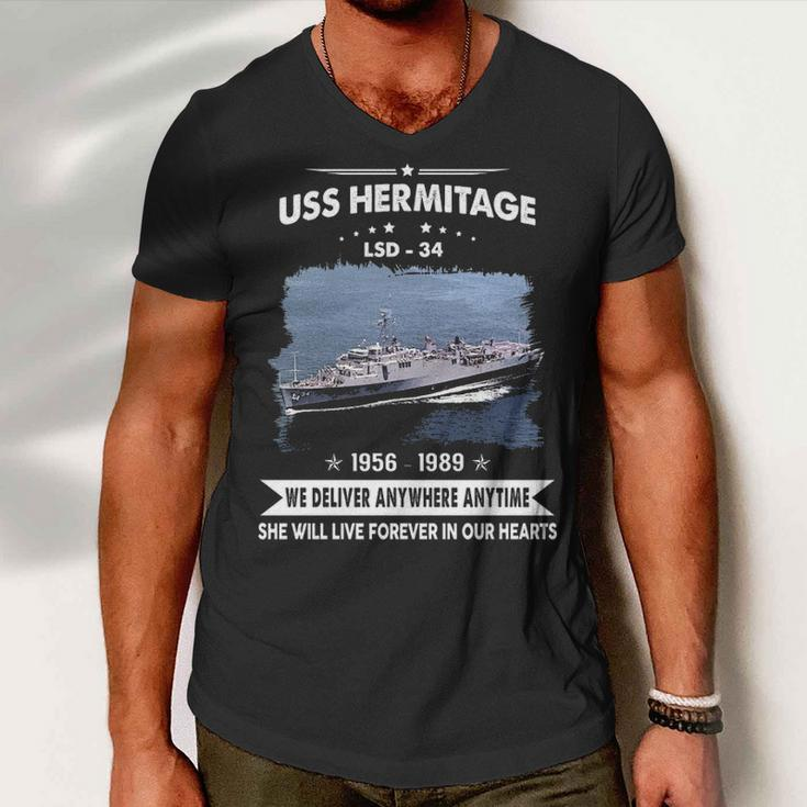 Uss Hermitage Lsd Men V-Neck Tshirt